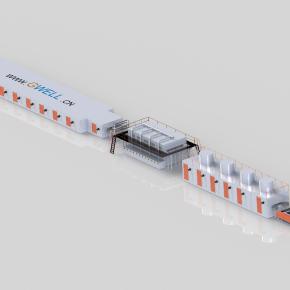 Lithium battery wet method extrusion line